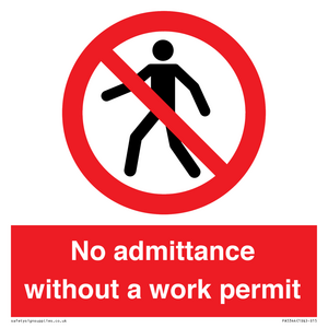 No admittance without a permit